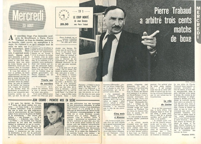 COUPURE DE PRESSE Clipping 1978 Pierre Trabaud Jean Cosmos (2 pages