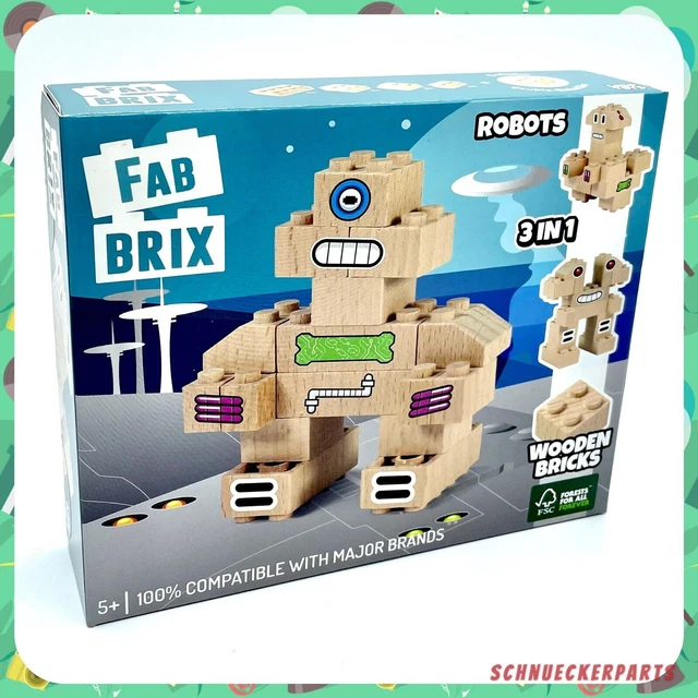Fab Brix Holzbausteine Bauklötze Holzklötze Holzspielzeug Klemm Bausteine OVP