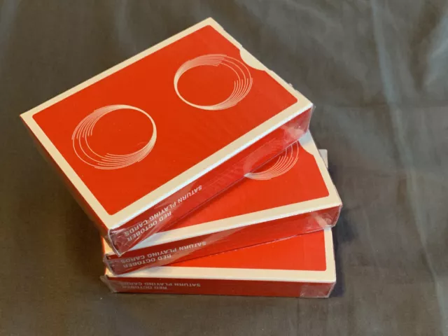 October Red Saturn Playing Cards *Fontaine* Cardistry*Dan And Dave*