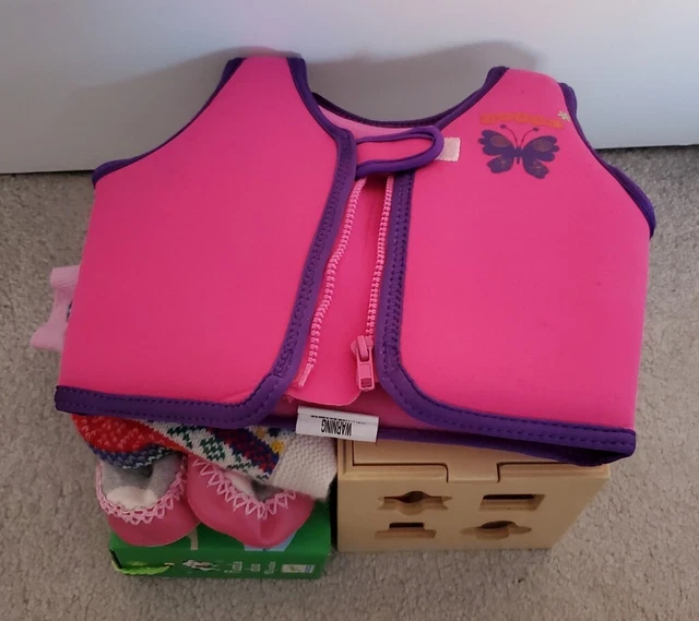 Pacchetto Abbigliamento Ragazza Età 2-3 Anni Jojo Maman Bebe Zoggs Gilet Nuoto Cappello Boden