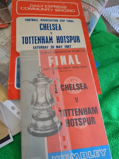 Chelsea v Tottenham Hotspur 1967 FA Cup Final Programme/and Song Sheet