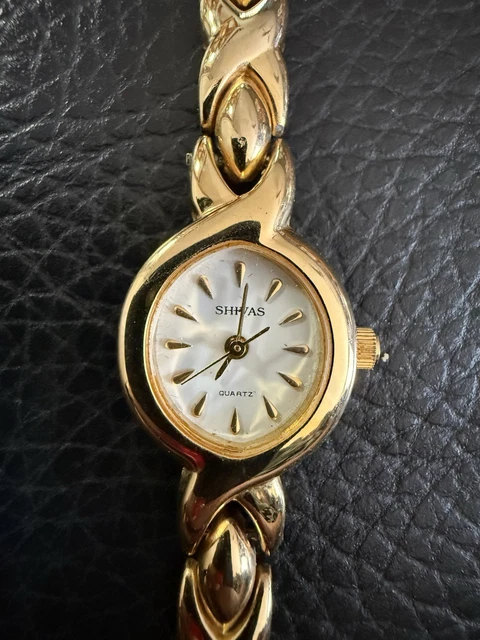 Montre Pax Quartz Rectangulaire Plaqué Or - Occasion Fonctionne