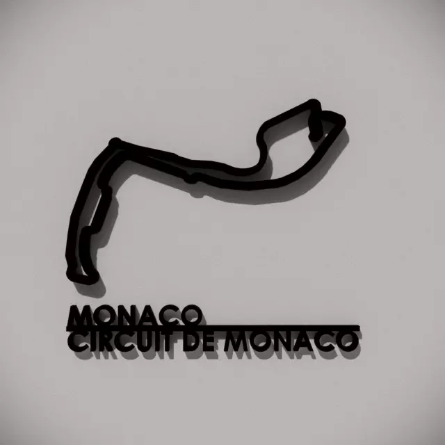 Monaco - F1 2023 Grand Prix Racing Track 3D Wall Art With Tag