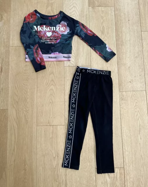 Leggings Mckenzie Ragazze Top Joggers Sport Palestra Logo Danza Top Età 4-5 Anni