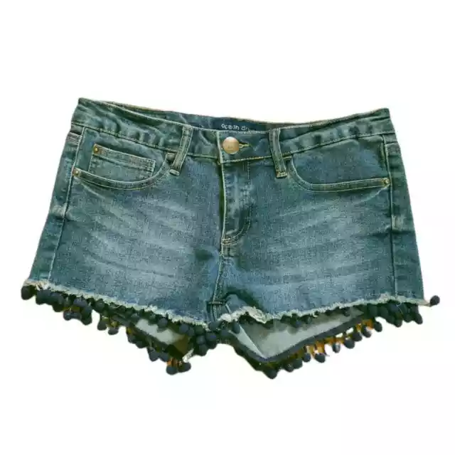 Ocean Drive Clothing Co Cut Off Shorts Pom Tassle Juniors Sz 5