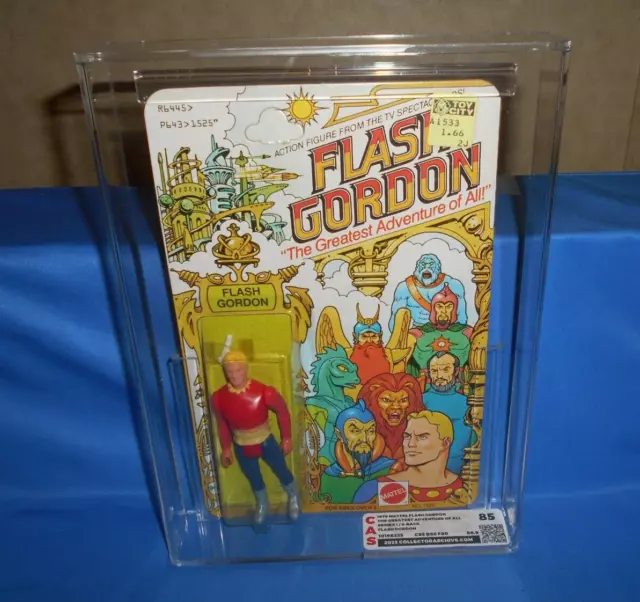 1979 Mattel Flash Gordon Gun Complete Moc Carded Graded Cas 85  Coa