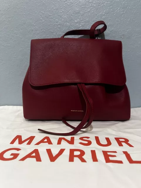 Mansur Gavriel Cherry Red Mini Lady Soft Leather Satchel Crossbody