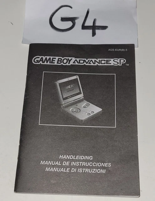 NINTENDO GAME BOY Advance SP - Manuel D'instructions - Bon État EUR 7 ...