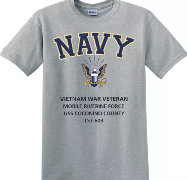 Uss Coconino County Lst-603*Vietnam Mrf*Navy Eagle*T-Shirt.officially Licensed