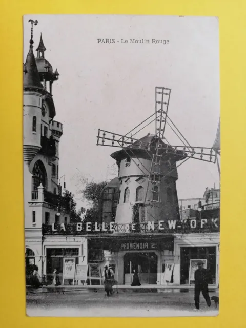 CPA PARIS LE MOULIN ROUGE Mill red LA BELLE de NEW-YORK Broadway 1897