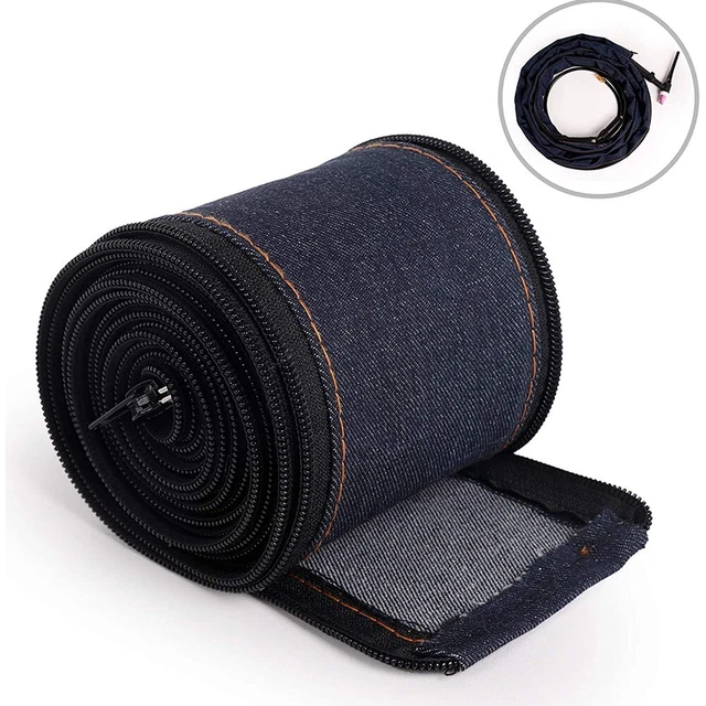 Gaine De Protection En Nylon 25 Pieds (7.5 M) Pour Câble, Torche Soudure, Tuyau - Diamètre ~27mm - Neuf