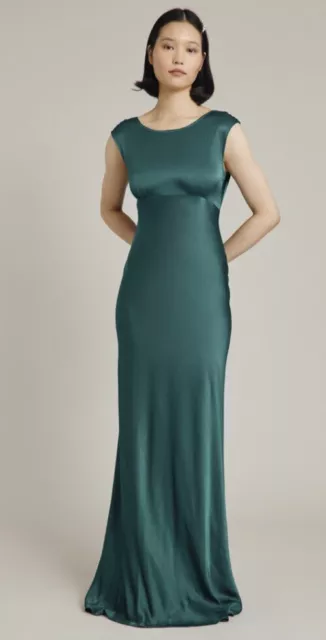 GHOST STUNNING salma satin maxi dress in oyester pink s. small