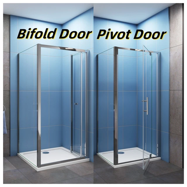 PIVOT BIFOLD Shower Enclosure Door Glass Screen Walk In Cubicle Panel