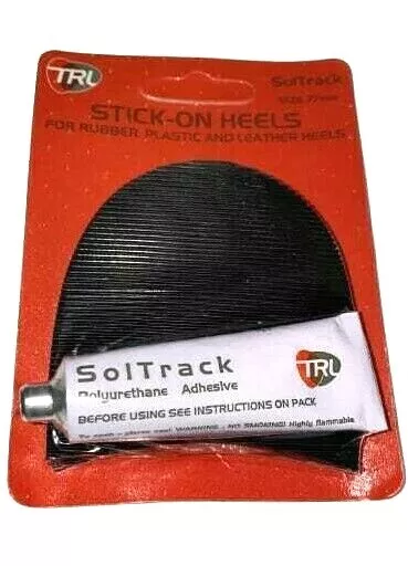 Mens & Ladies Soltrack DIY STICK-ON HEELS,TIPS& SOLES(With Glue) Shoe Repair kit