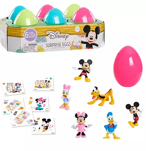 Disney Mickey Mouse Surprise Eggs, Figures in Easter Egg Capsule 6Pc