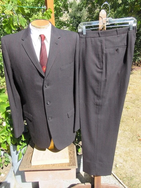 Iconic 3 Button Blues Brothers Suit 42L 33x32 - JACK FROST - Tailor Dated 1961