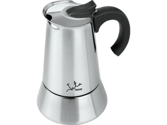 Cafetera tradicional - Jata Hogar CAX112, Asa sólida, Apta para inducción, Inox