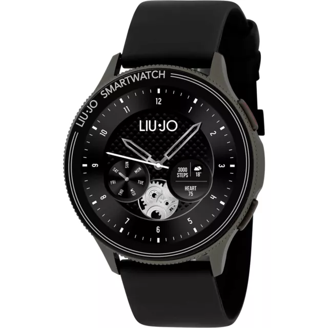 Mens Smartwatch LIU JO LUXURY VOICE SWLJ073 Silicone Black Touchscreen