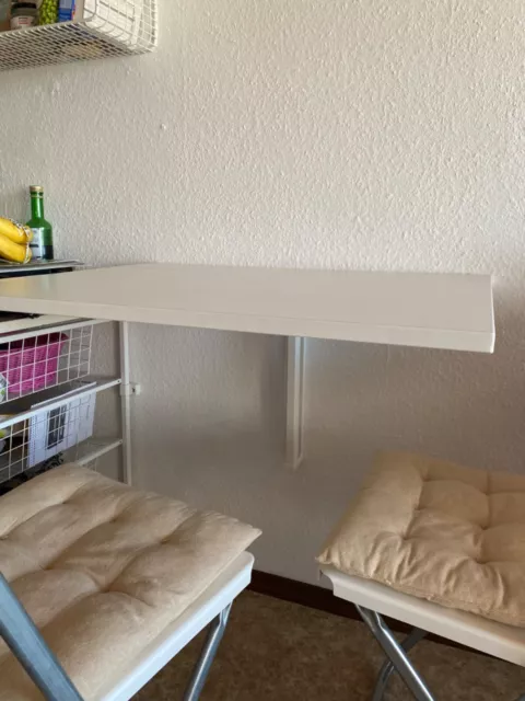Wandklapptisch, weiß (aus Ikea, Norberg), 74x60 cm