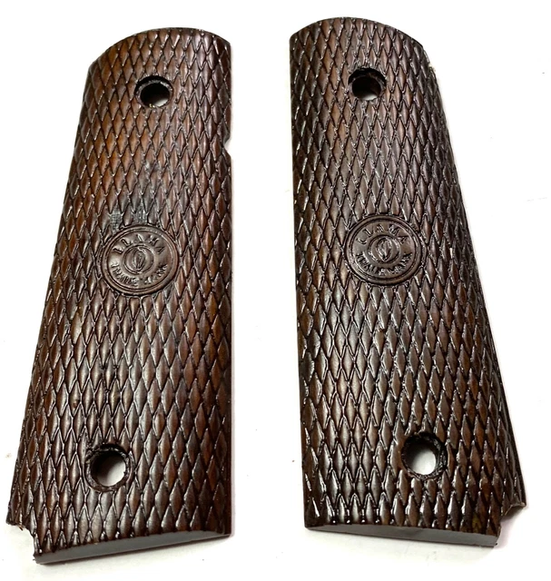 WWII WWI US Army Colt M1911 M1911A1 .45 Wooden Pistol Grips Llama