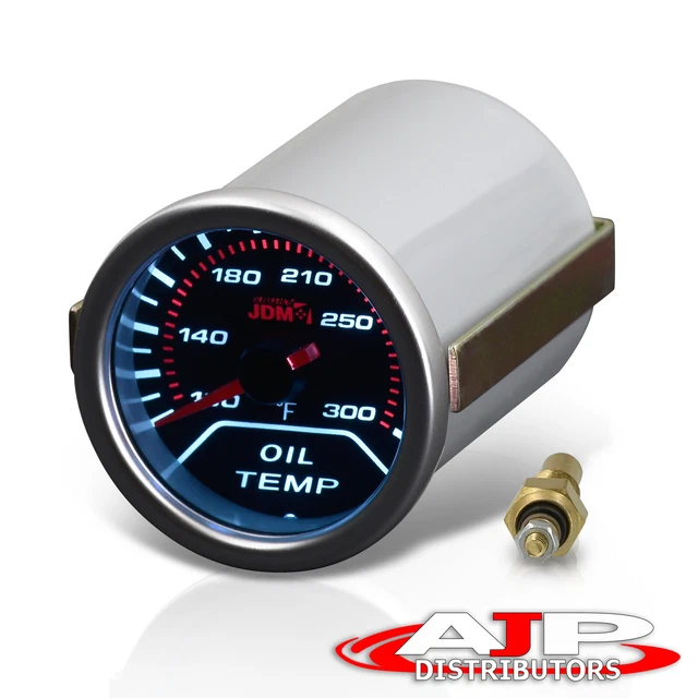 JDM Engine Oil Temperature Gauge Meter LED Smoke For Mitsubishi EVO