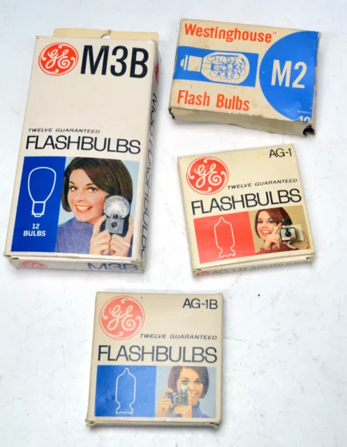 Miscellaneous Vintage Flashbulbs ~ M3B, AG-1B, M2, AG-1 (BIN T6)