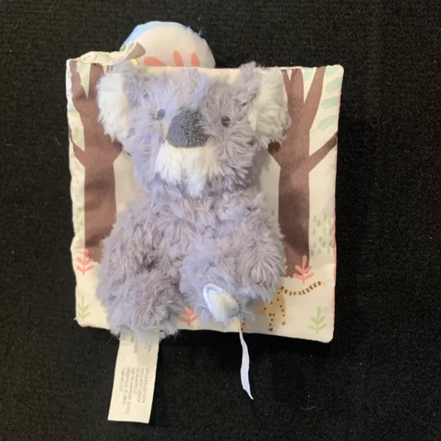 Koala Plush and Cloth Book 6" Developmental Baby Toy Crinkle Mirror Taggie