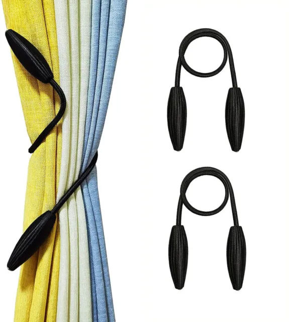 Beautiful Curtain Holder tieback color BLACK for Home Decor Set of 2