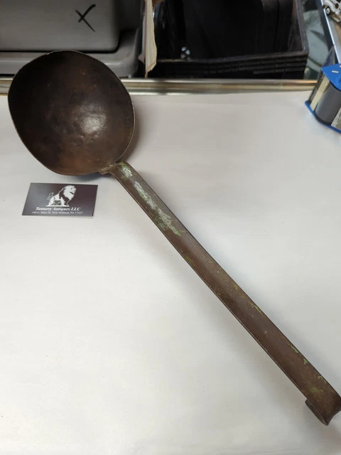 Antique 18TH C Blacksmith Wrought Iron Fireplace Ladle Not RATTAIL Hook Lot 4