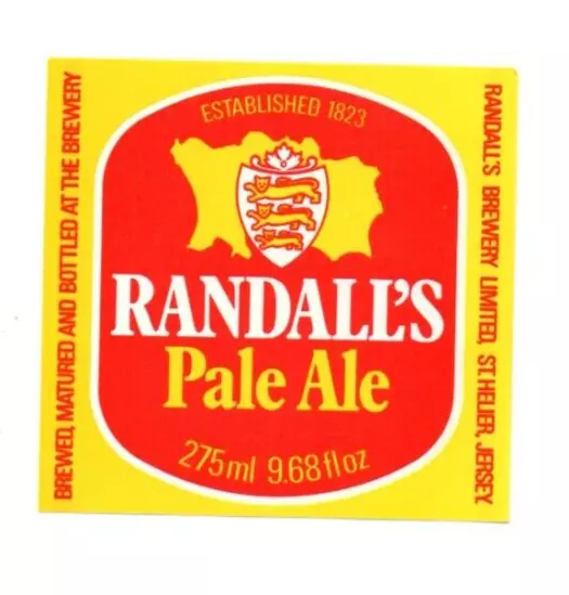 Jersey - Vintage Beer Label - Randalls Brewery, St. Helier - Randalls Pale Ale