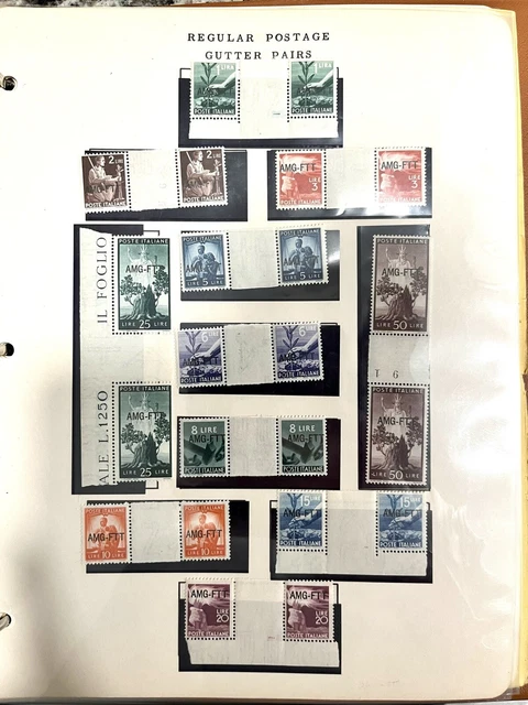 VERY RARE Trieste AMG-FTT Gutter Pair Lot with Joe Bush Cert 5