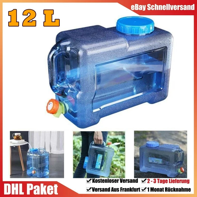Camping Wasserbehälter Hahn Wasserkanister Trinkwasserkanister Kanister 12L DHL
