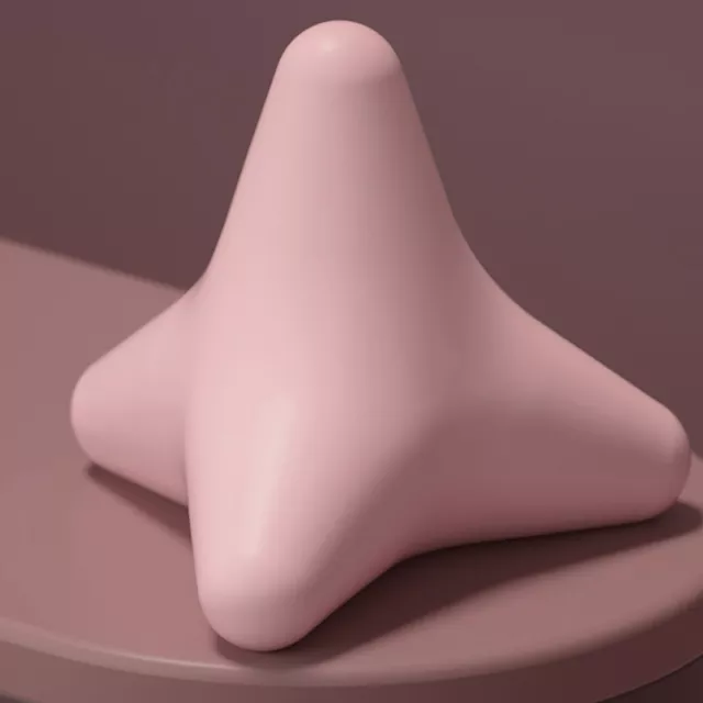(Pink) Four Corner Massager Neck Plantar Massage Tool Portable Relieve 2