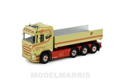 Camion Miniature Tekno 85222 - Scania Next Gen R520 Avec Tonneau Conteneurs, échelle 1:50, Pour E.Nielsen