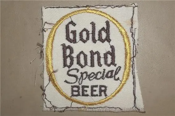 Original Vintage Gold Bond Special Beer Embroidered Uniform Emblem Patch ~ Nos