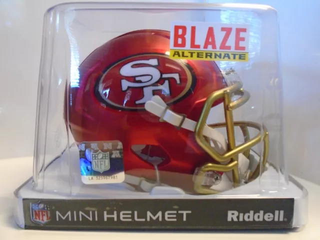 San Francisco 49ers NFL Riddell Blaze Alternate Mini Helmet Date Code June 2017