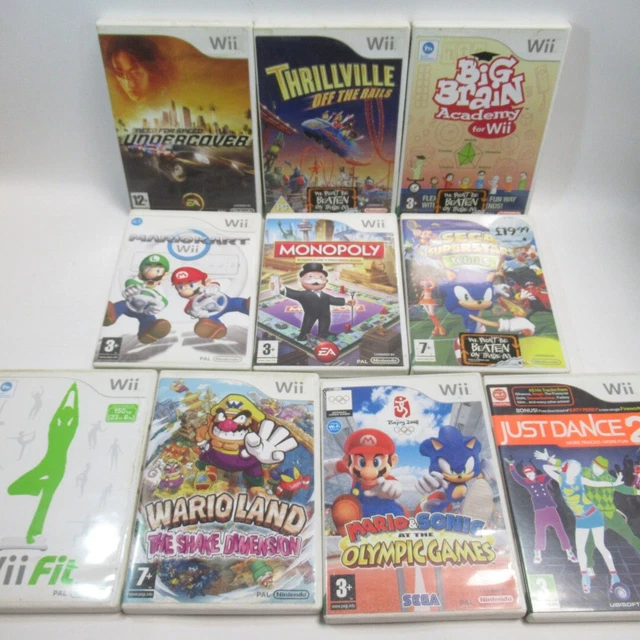 10X NINTENDO WII Video Games Bundle - Mario Kart, Just Dance, Wario ...