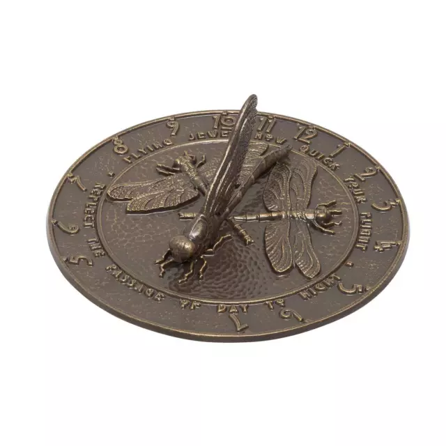 Whitehall Products Dragonfly Sundial, French Bronze