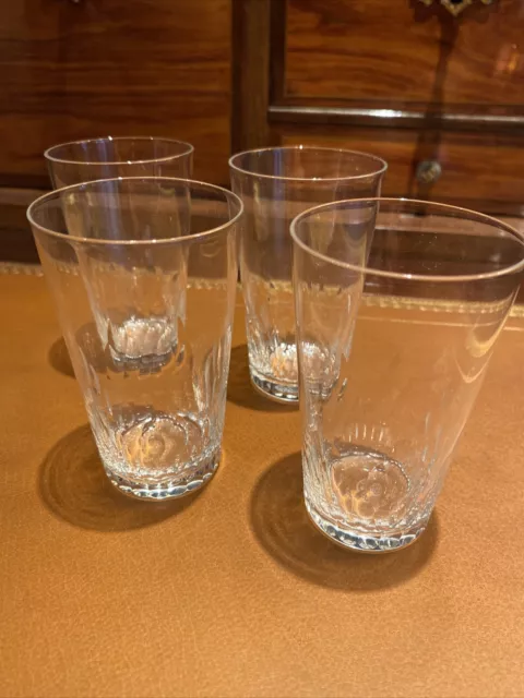 4 Verres Gobelets Richelieu Baccarat Cristal Rare