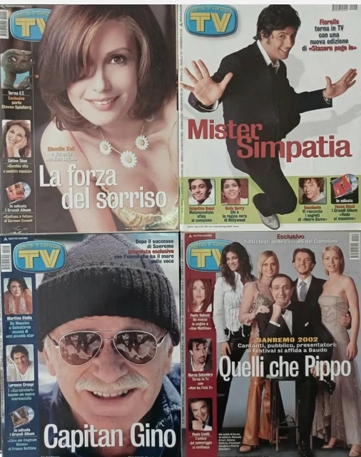 TV SORRISI CANZONI N 10 13 14 15 2002 Gino Paoli Vasco Rossi Franco 