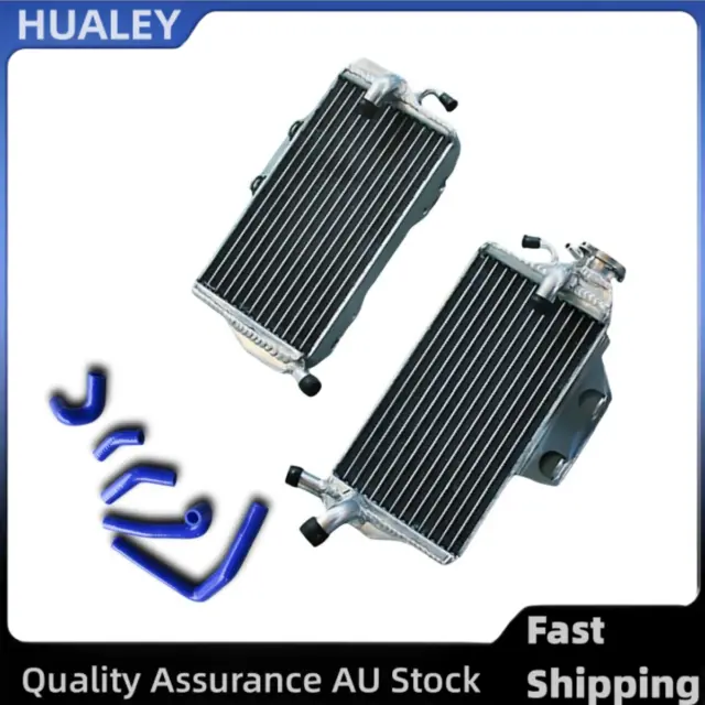 Aluminum Radiator+BLUE Hose For 2005 2006 2007 Honda CR250R  Polished 2007