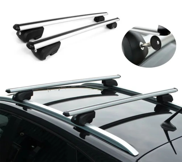 Cross Bars For Roof Rails To Fit Hyundai Bayon (2021 75KG Lockable