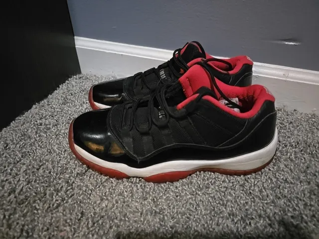 Air Jordan 11 Retro Low Black/Red 528896-012 Size 7Y