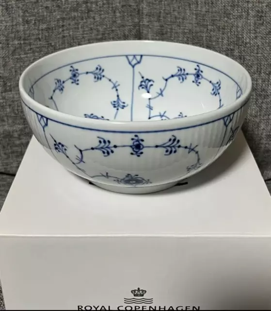 Royal Copenhagen Blue Fluted Plain Bowl Porcelain 15 x 7cm