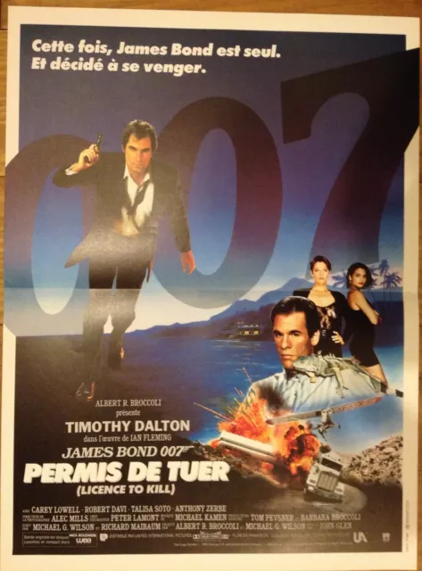 affiche James bond 007 PERMIS DE TUER. 40x60 cms. T. Dalton