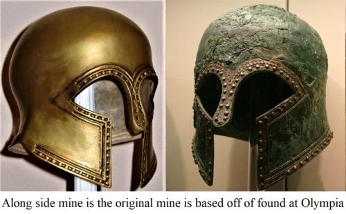 Museum Quality Early style Greek Corinthian helmet Athens Sparta Armor Armour