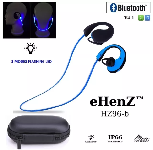 casque écouteur led Sports sans fil iphone samsung sport bluetoothv 4.1 HZ96