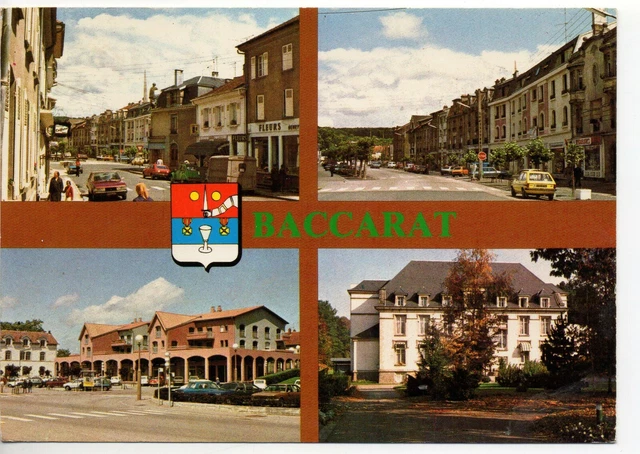 BACCARAT - Meurthe and Moselle - CPA 54 - 1970S/80S MAP - 4 VIEWS