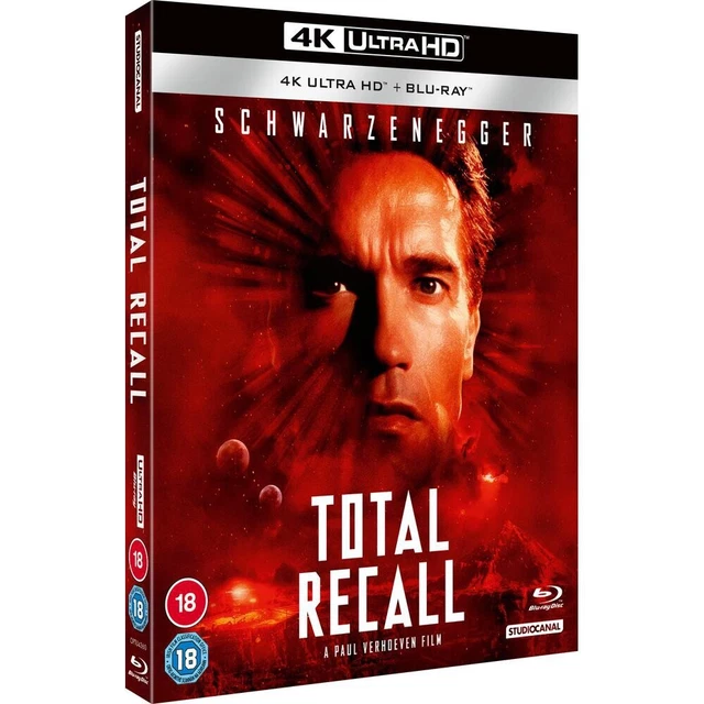 TOTAL RECALL 4K Ultra Hd Blu-Ray Arnold Schwarzenegger 1990 Housse ...