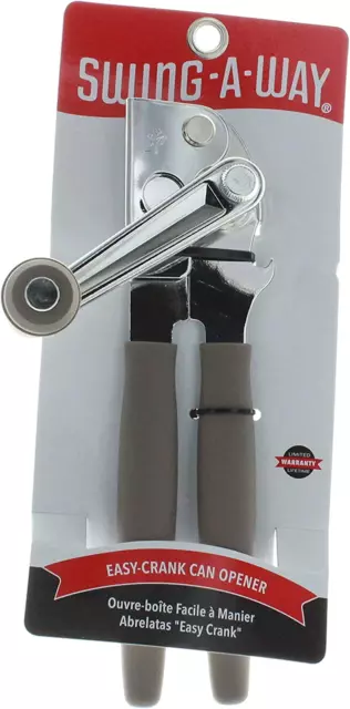 Easy-Crank Can Opener Long Handle With Swing Cushion Grip Design Industrial